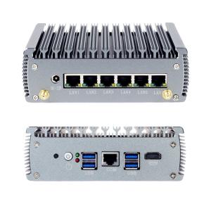 China Intel Celeron J6412 PC With Six LAN One COM and 4 USB Mini Computer supplier