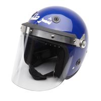 Police Riot Gear Helmets With PVC Chin Protector , Military Riot Helmet Navy Blue