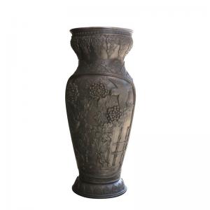 China Golden Cast Iron Decor Antique Cast Iron Flower Pots / Metal Garden Urns Planters supplier