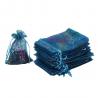 China Blue Organza 18x12&quot; Drawstring Gift Bags Biodegradable For Candy wholesale