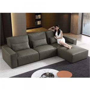 Modern simple high back beancurd block sofa landing square Italian minimalist size full real leather sofa