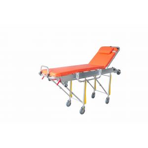 China 190 X 55 X 92CM Folding Ambulance Stretcher Trolley 40kg Height Adjustable Automatic Boarding supplier