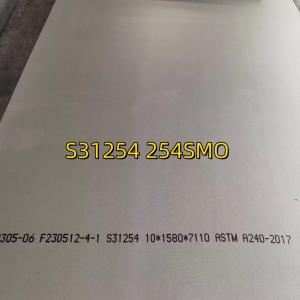 ASTM A240 254SMO S31254 F44 Stainless Steel Plate 6*1219*6000mm SMO254 Plate