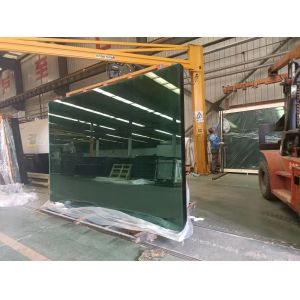 China Green Decorative Float Glass with 91.5 Transmittance and 5.5-5.8 U-value for Bathroom Wall and Furniture Design wholesale