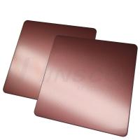 China 1250mm Decorative Stainless Steel Sheet Bead Blasted Finished Rose Gold Grade 201 304 316 on sale