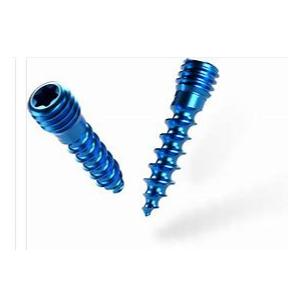 ISO 9001 Orthopedic Fastener Screws , M3 Blue Titanium Surgical Bone Screw