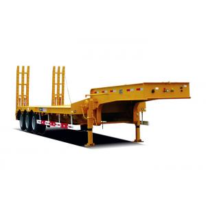 China 50 Ton Low Bed Semi Trailer With 3 YUEK Axle , Drop Bed Low Loader Trailer supplier