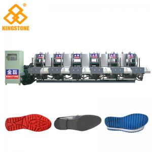 China Leather Shoe Sole Making Machine , Rubber Shoe Insoles Vertical Injection Machine  supplier