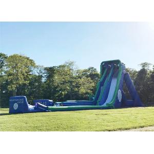 China Green 0.55mm PVC Tarpaulin Giant Inflatable Slide For Outdoor In Summer supplier
