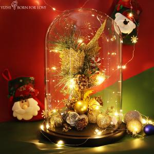 Valentine Day Roses Preserved Real Fresh Long Stem Glass Dome Roses Flowers