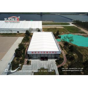 China Luxury Glass Wall Flat Roof Aluminum Tents For Office 20m X 40m X 8m wholesale