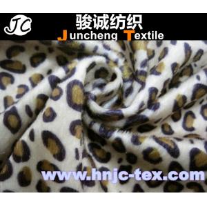 100% polyester printed Tiger stripes design warp knitting velboa fabric polyester fabric