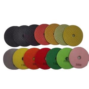 China Pad de pulido húmedo de 125 mm para pulir granito, mármol y piedra supplier