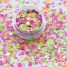 China Excellent Nail Art Effect Glitter Black White Dots Mixed Glitter with Polyester Material wholesale