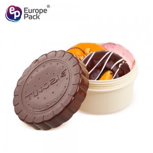 Biscuit Packaging Box Storage Dessert Chocolate Case Plastic Packing Round Clear Food Cookie Fruits Box