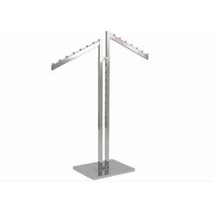 China Two Ways Steel Material Garment Display Stands With 10mm Metal Base supplier