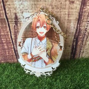 China single side or Double Side Print Custom Clear Epoxy Resin with Glitter Anime character Acrylic Charms Keychain supplier