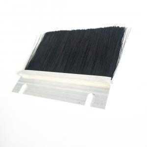 China 100mm Self Adhesive Fire Door Brush Strips Black Nylon Customization supplier