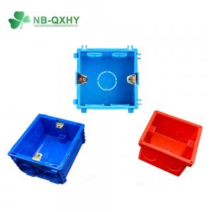 China Blue PVC Conduit Fitting Electric Wire Switch Box For Conduit Made Of 100% Material supplier