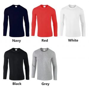                  Casual Unisex Black Plain T-Shirt Custom, Wholesale Full Sleeve Shirts for Men, Long Sleeve T-Shirts for Men             
