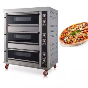 Commercial 0.1Kw Stainless Steel Double Deck Electric Oven For Pizza Energy Efficient