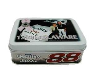 142x89x195mm Matt Finish Offset Printing Square Tin Containers