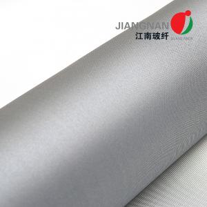China 32Oz 0.8mm Satin Weave Gray Color Double Sided Silicone Coated Fiberglass Fabric supplier