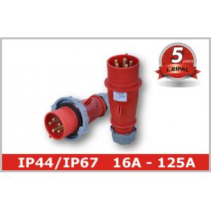 China Outdoor Red 100 Amp Pin And Sleeve Connector with Single Phase Inverter supplier