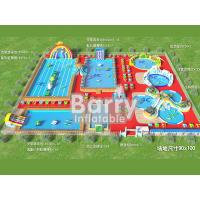 China Commercial inflatable water park equipment , metal frame inflatable amusement park on sale