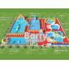 Commercial inflatable water park equipment , metal frame inflatable amusement