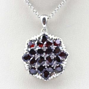 China Women Jewelry 925 Silver   Red Cubic Zirconia Charm Pendant(PSJ0236) supplier