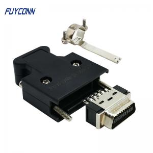 China 20 Pin Servo Connector Mini Solder Type SCSI Connector W/ Plastic Dust Cover Sider Screw supplier