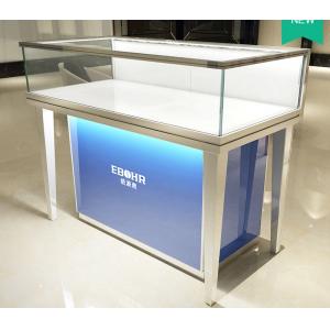 Aluminum Alloy Frame Mobile Jewelry Store Showcases Lighted Jewelry Display Case