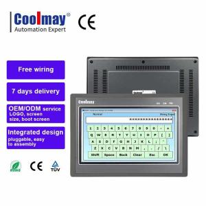 Coolmay Factory 10Inch HMI PLC All in One Machine RS232 RS485  EX3G-8100H-44MT Built in Analog Inputs and Outputs Temperature Voltage Current Programmable Logic Controller Modbus