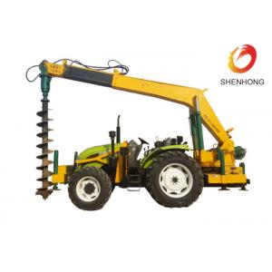 Tower Erection Tools 100HP Tractor Mounted Digger Machine With Crane / Auger