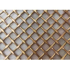 0.02-2.0mm Wire Lock Crimped Architectural Metal Mesh Brass Bronze Velp