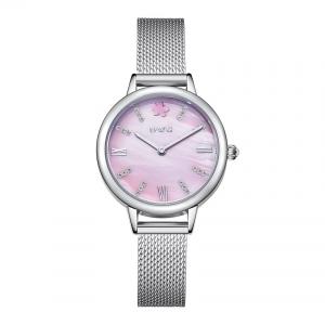 China Alloy MOP Dial Steel Mesh Band Watch Women With Japan Quartz Movement supplier
