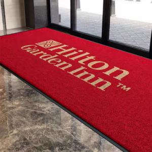China Personalized Hotel Logo Commercial Entrance Mats / Carpet 8 Mm Pile Height supplier