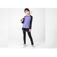 China Customizable Kids Sports Clothing Girls Raglan Long Sleeve T Shirts 140-210g on sale