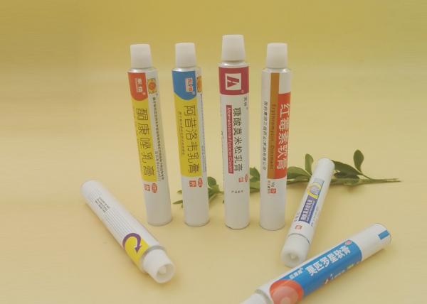 Medicina do ISO/tubo de alumínio dobrável cosmético, tubos macios da embalagem