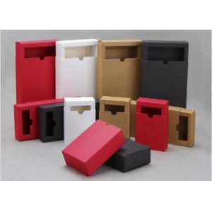 China Rectangular Small Kraft Paper Gift Box , 350g Kraft Paper Drawer Box Customized Color supplier