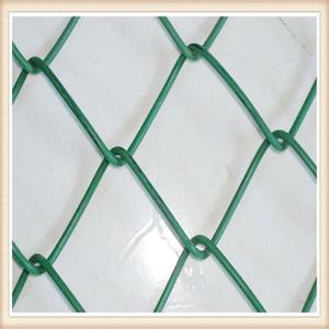 China 9 Gauge Chain Link Fence Fabric , Carbon Steel Wire Lattice Fence Panels Multi Colors supplier