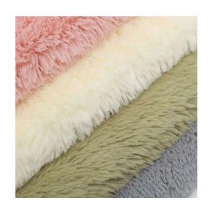 YARN DYED Plush Fabric for Soft Toys and Blankets 100% Polyester 20mm Pile Length