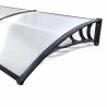 China 80x240cm Polycarbonate Canopy Window Awning Canopy Window Sun Shade Patio Cover Shelter  With Black Support wholesale