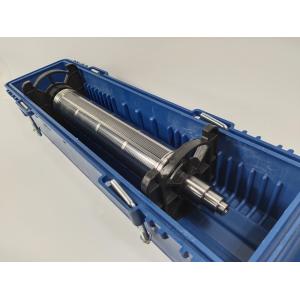 China Magnetic Cylinder Roll Packaging Box Blue Plastic Crate supplier