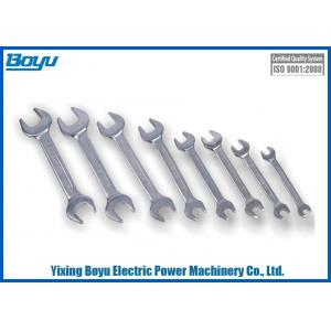 China Senior Alloy Steel Double Open End Wrench , Tough Transmission Line Tools supplier