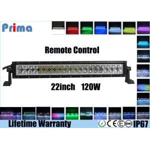 120W 22 Inch LED Fog Light Bar , Spot / Flood / Combo RGB Halo LED Light Bar 