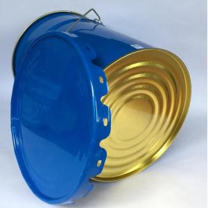 0.32-0.42mm Metal Empty 5 Gallon Paint Buckets For Railroad Spikes