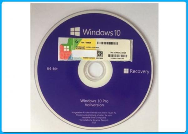 Genuine Microsoft Windows 10 Pro Software OEM Box 64 Bit DVD / COA License Key