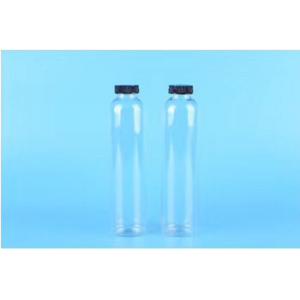 China Customized clear plastic PET beverage bottles with tamper proof cap supplier